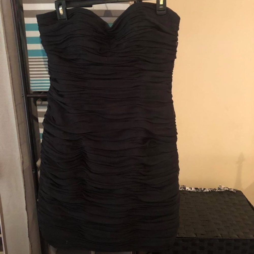 Black strapless dress